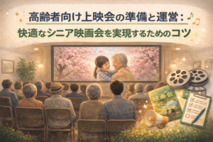 高齢者向け上映会の準備と運営：快適なシニア映画会を実現するためのコツ