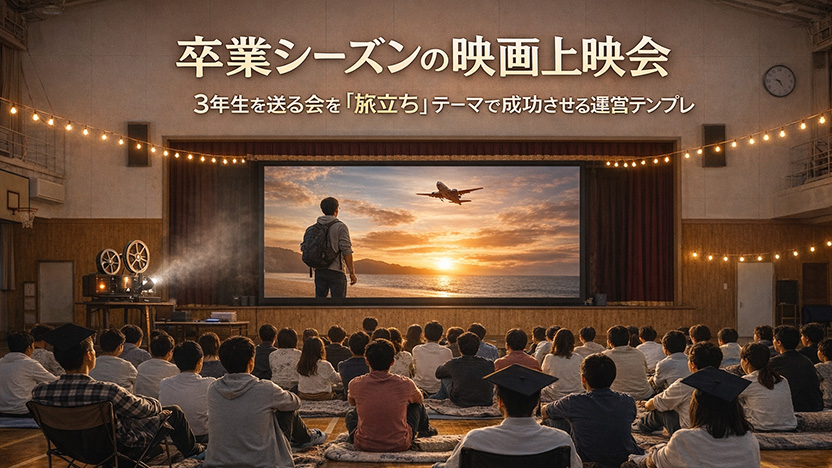 卒業シーズンの映画上映会｜3年生を送る会を「旅立ち」テーマで成功させる運営テンプレ