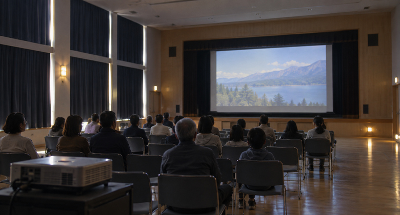 映画が見えなければ、せっかくの上映会が台無しに 
