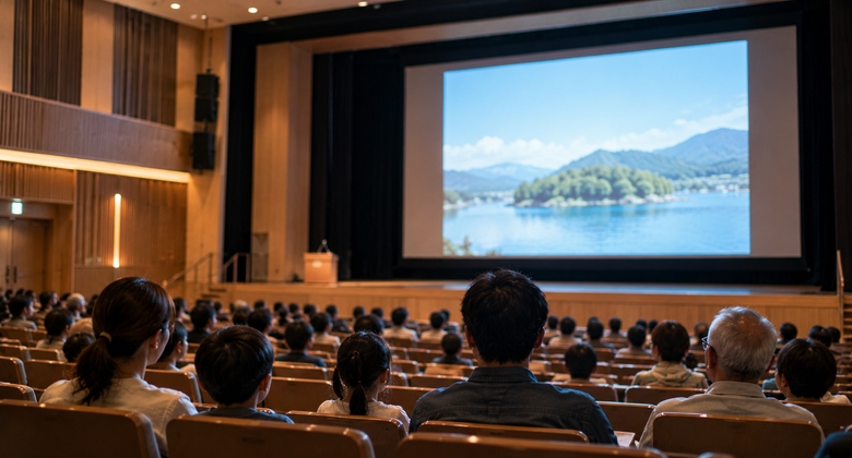 文化ホールで映画上映会を開催する場合